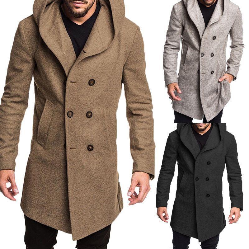 Men's Autumn & Winter Pure Color Jacket Cotton Coat - Image 9