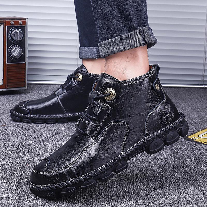 Men's Hand-stitched Martin Boots - Image 4