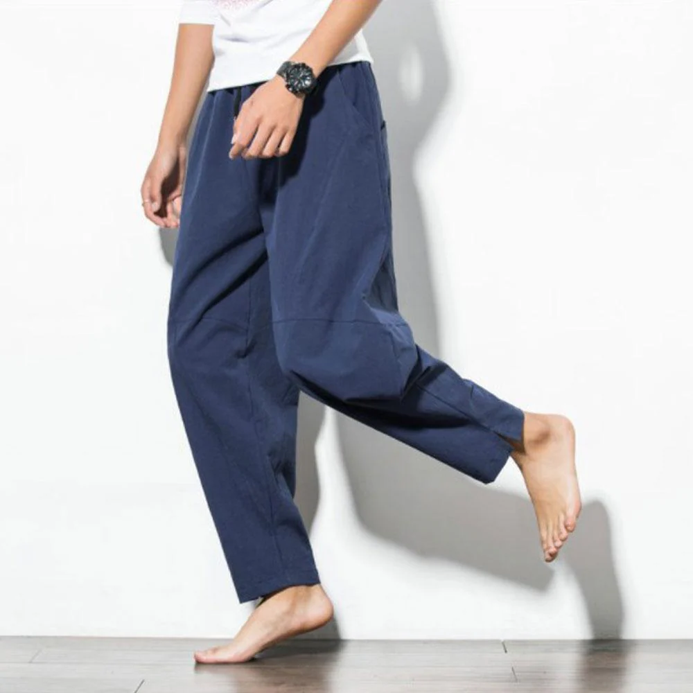 Men's Summer Casual Cotton Baggy Harem Pants - Image 2