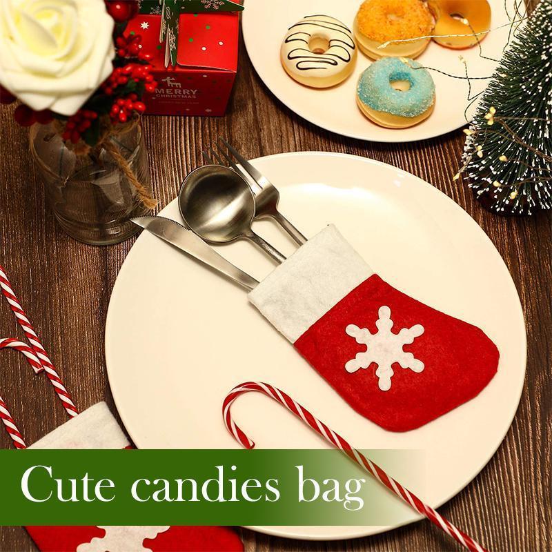 Mini Christmas Stockings Knife Spoon Fork Bag - Image 6