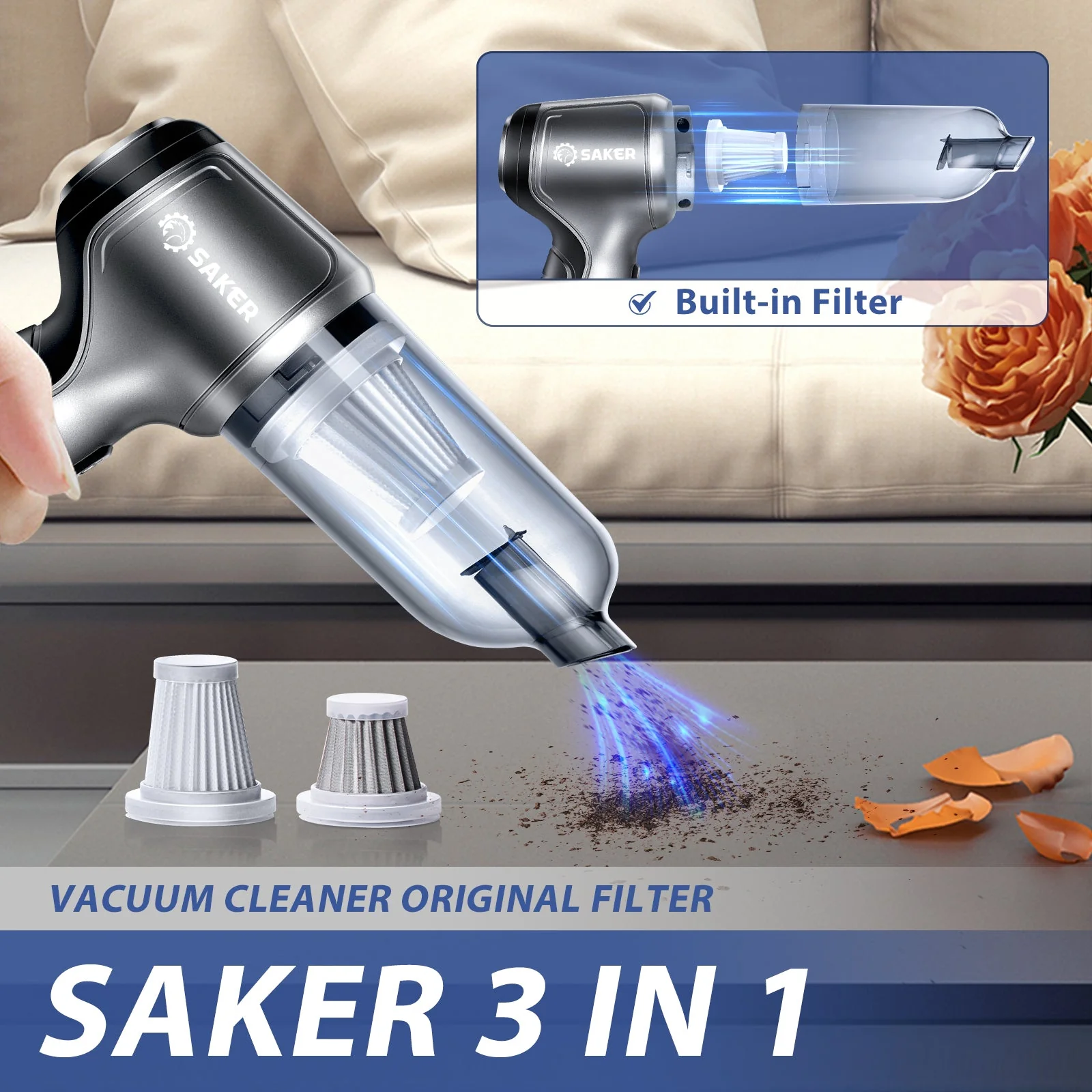 Upgraded Mini 3 in 1 Vacuum Cleaner - Image 20