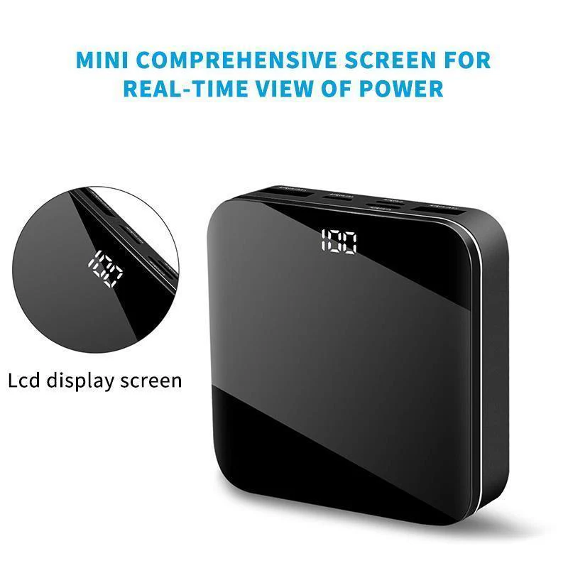 Mini Power Bank Portable Charger 10000mAh High Capacity with LCD mirror Display - Image 8