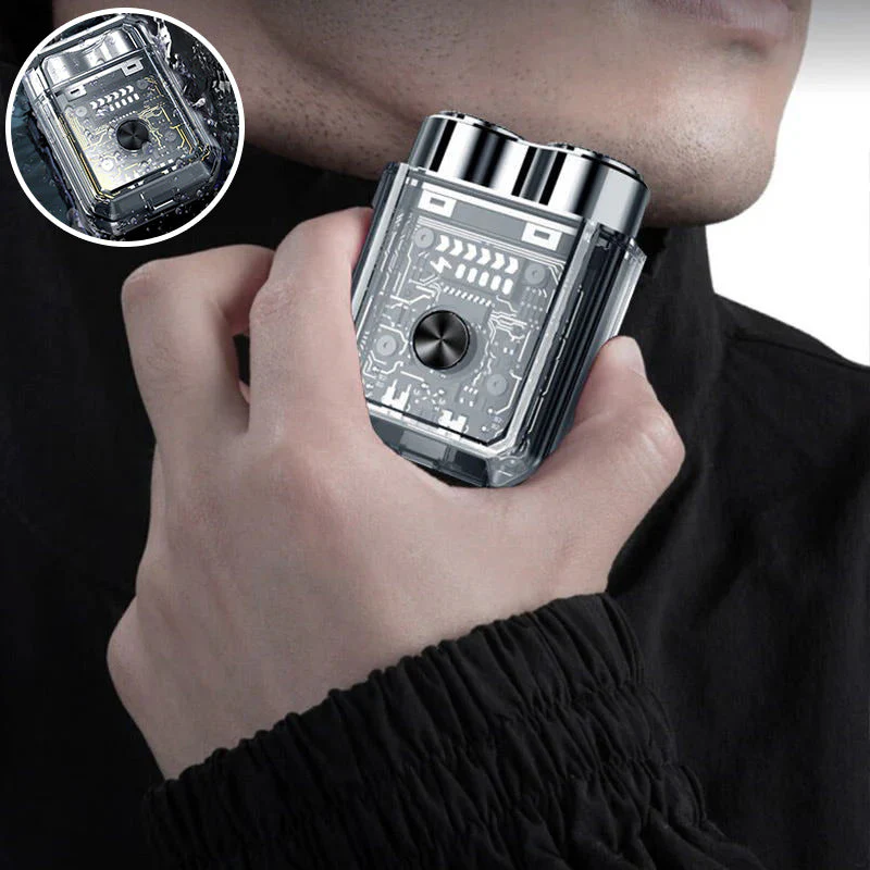 Mini Transparent Body Dual Head Magnetic Electric Shaver - Image 15