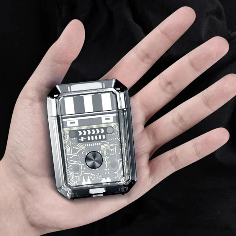 Mini Transparent Body Dual Head Magnetic Electric Shaver - Image 4