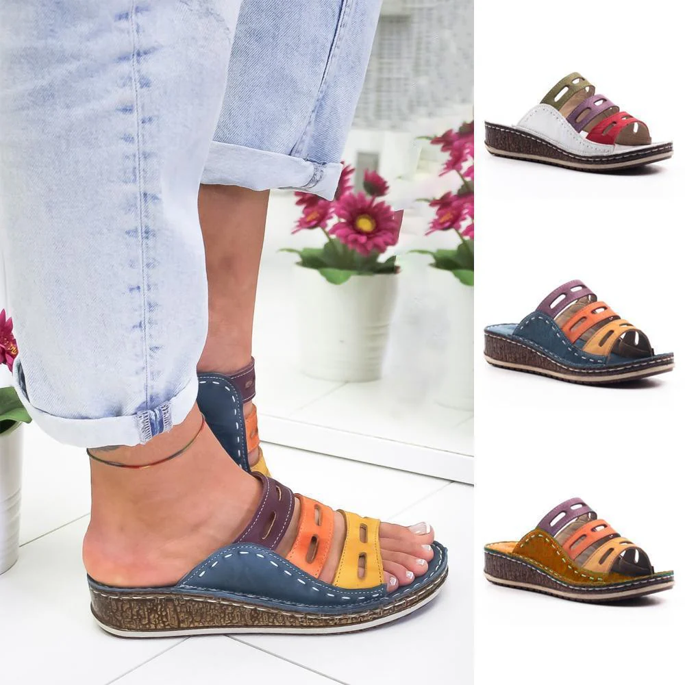 Modern Multi-color Stitching Slippers - Image 10