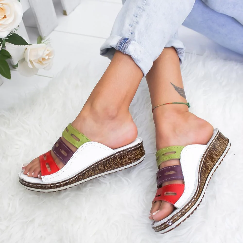 Modern Multi-color Stitching Slippers - Image 14