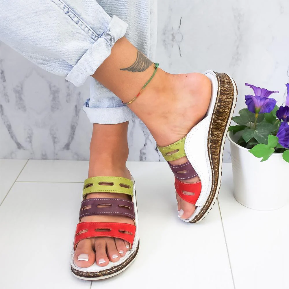 Modern Multi-color Stitching Slippers - Image 7