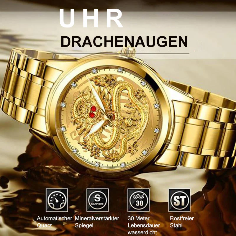 Modische Goldene Drachenuhr - Image 2