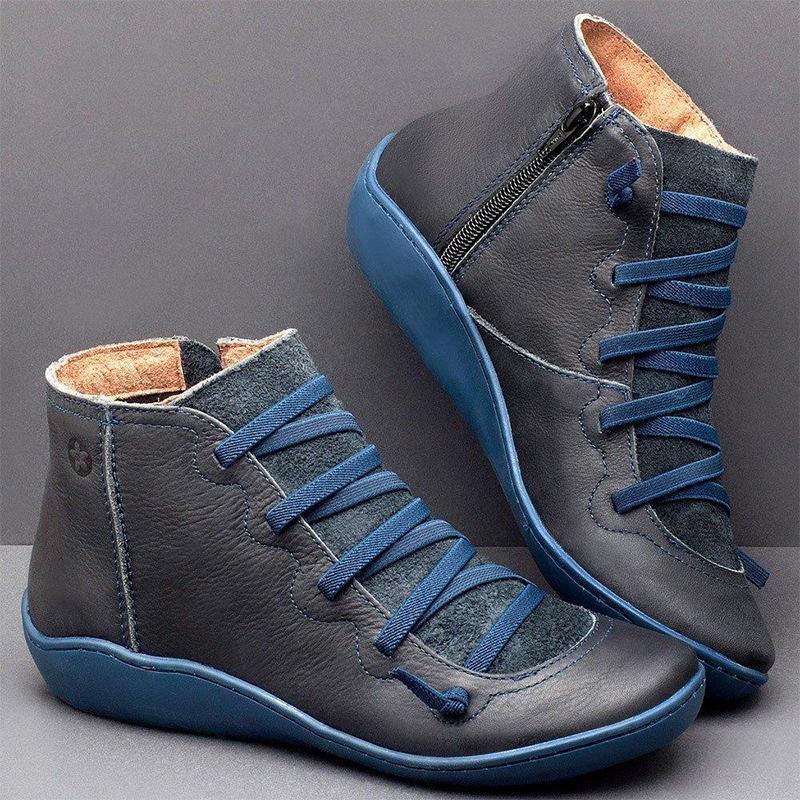 Monochrome Flat Heel Boots - Image 2