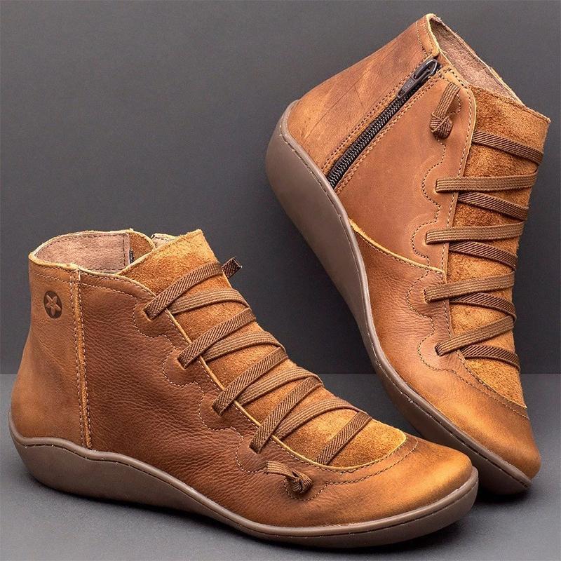 Monochrome Flat Heel Boots - Image 3