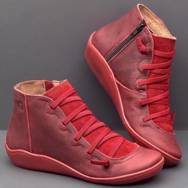 Monochrome Flat Heel Boots - Image 4