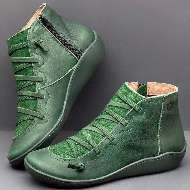 Monochrome Flat Heel Boots - Image 5