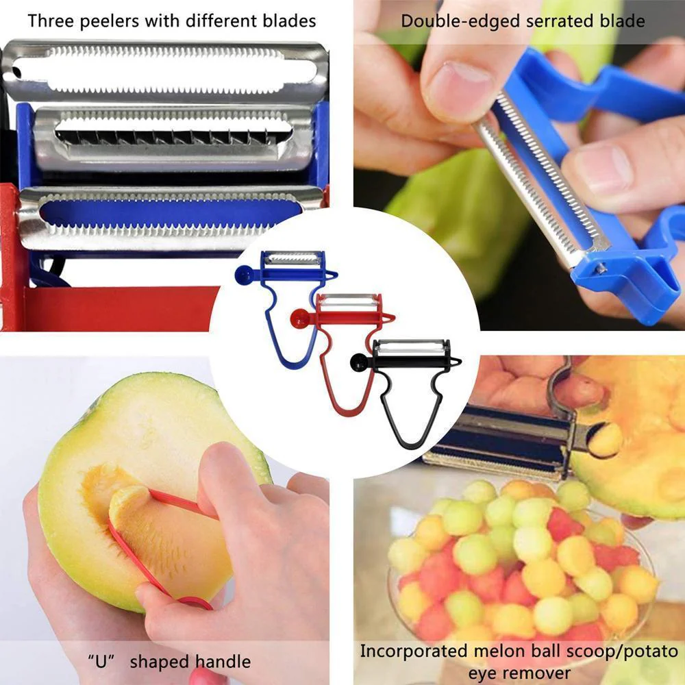 Multi-Function Trio Peeler (Set of 3) - Image 4