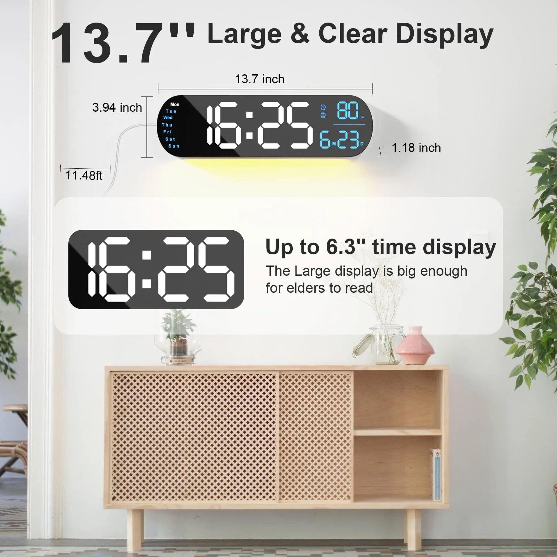 Multi Functional LED Display Clock - Image 2