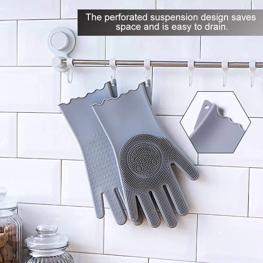 Multi-functional Silicone Decontamination Non-stick Oil Cleaning Gloves (1 pair) - Image 6