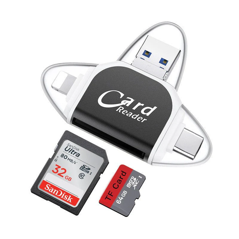 Multi-Port 4 in1 Universal SD TF Card Reader - Image 12