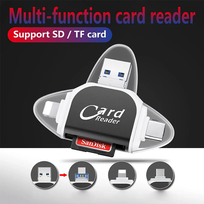 Multi-Port 4 in1 Universal SD TF Card Reader - Image 5