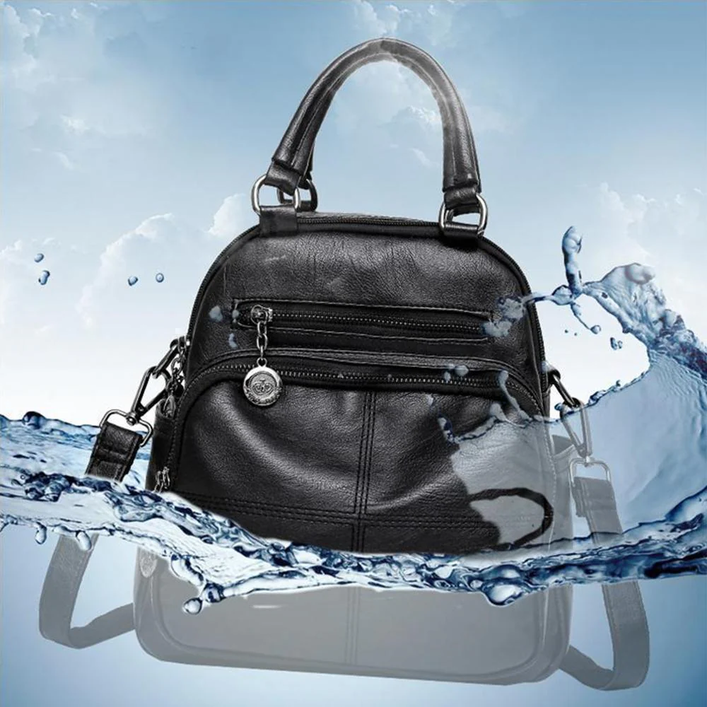 Multifunction leather backpack for women - Image 8