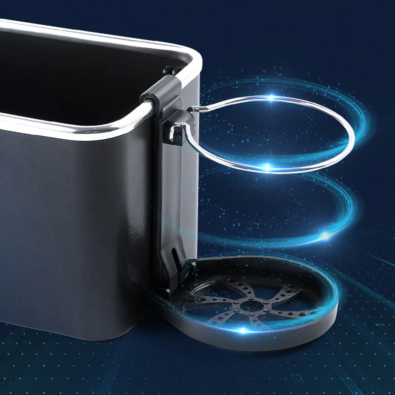 Multifunctional Car Tissue Box with Bottle Holder - Image 4
