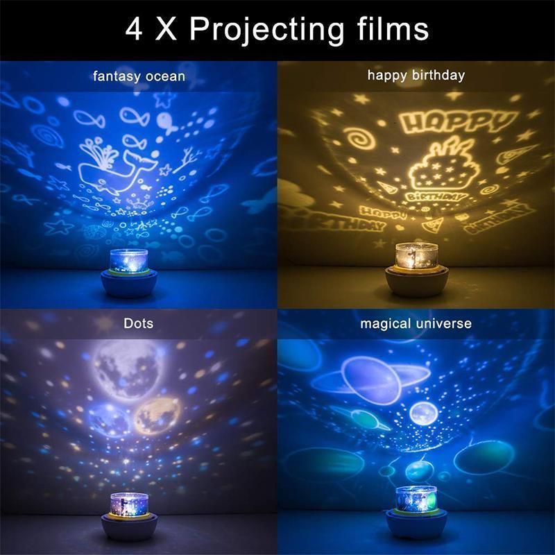 Multifunctional LED Night Light Star Projector Lamp, 5 Sets of Film - Image 13