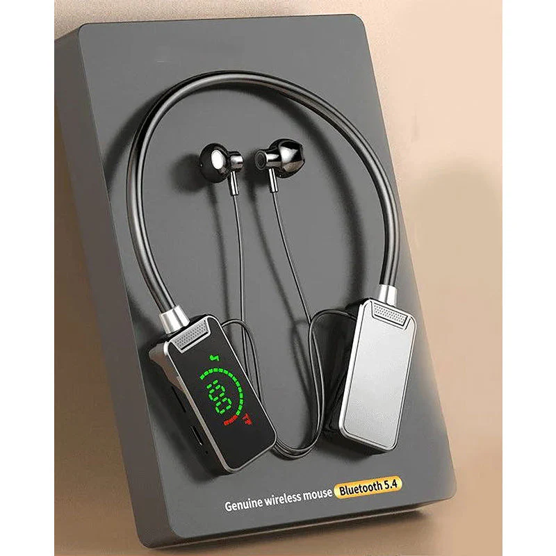 Neckband Digital Display Bluetooth Headset - Image 14
