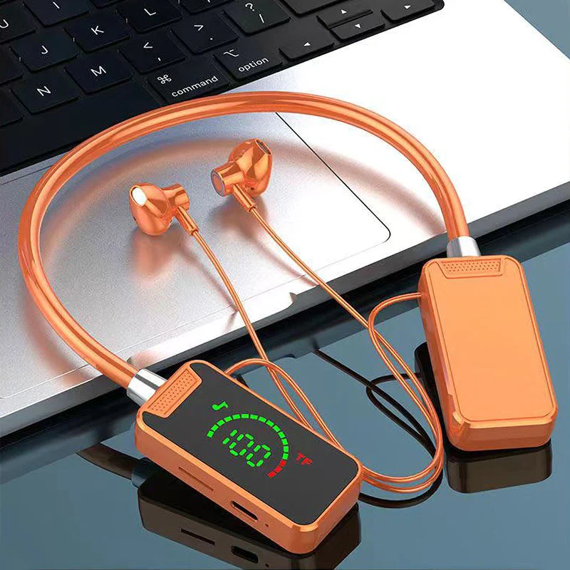 Neckband Digital Display Bluetooth Headset - Image 15