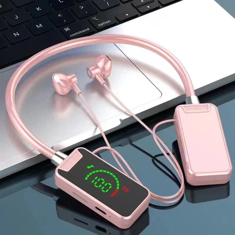Neckband Digital Display Bluetooth Headset - Image 3