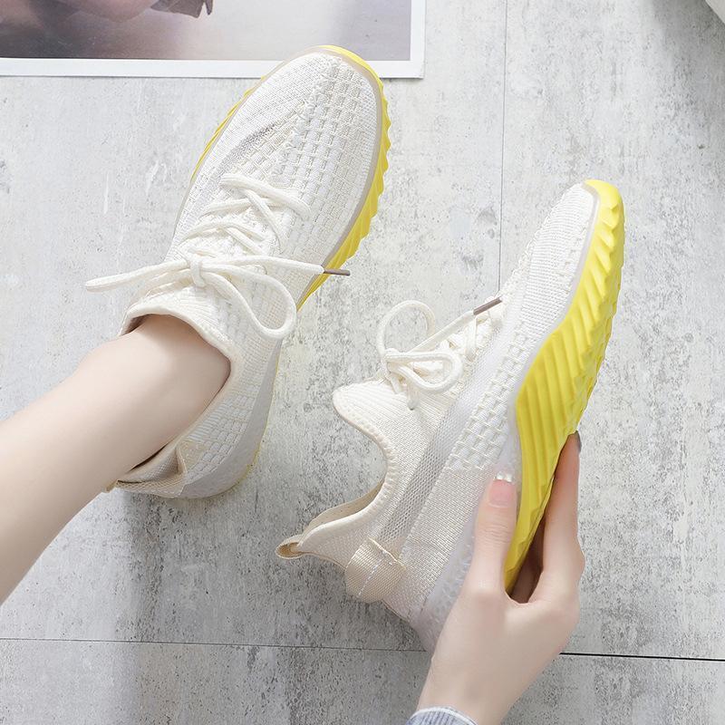 Net Surface Breathable Lace-Up Yeezy Sneakers - Image 2