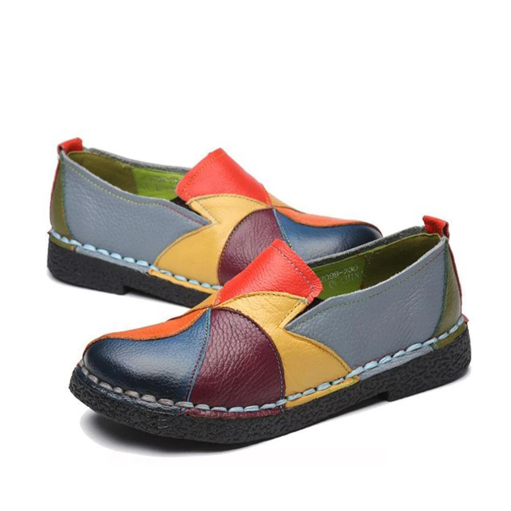New Fashion Women's Leather Flat Shoes - Image 3