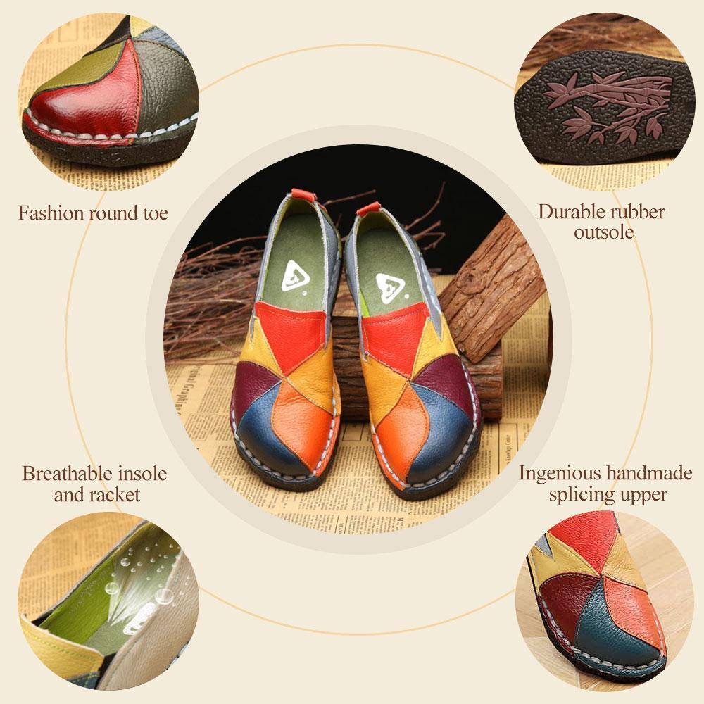 New Fashion Women's Leather Flat Shoes - Image 4