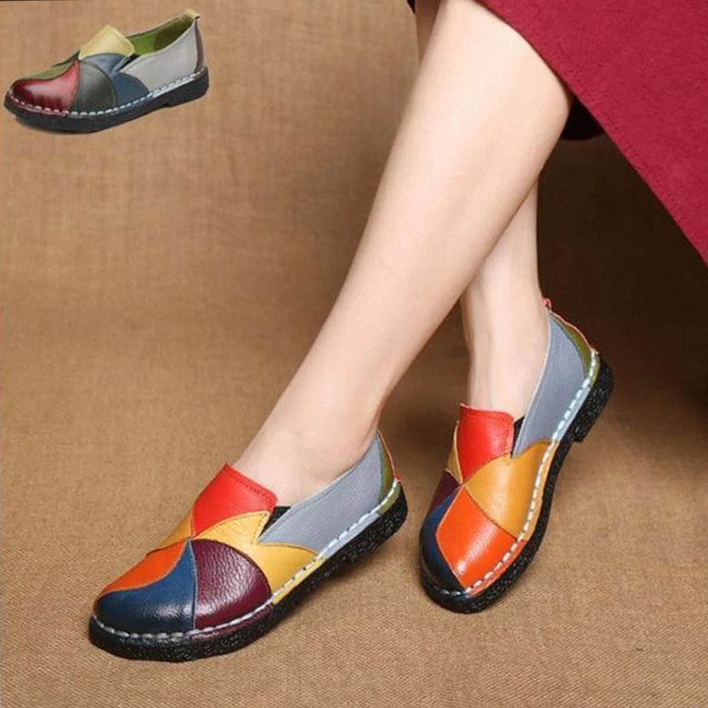 New Fashion Women's Leather Flat Shoes - Image 5
