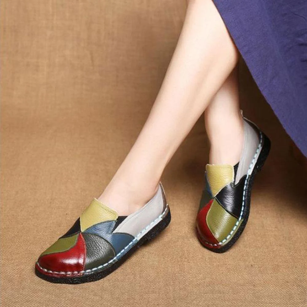 New Fashion Women's Leather Flat Shoes - Image 6