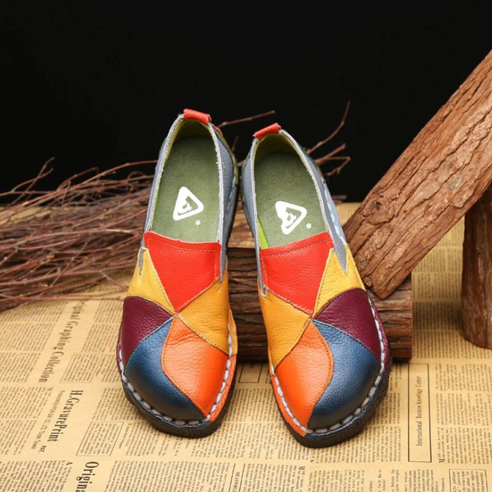 New Fashion Women's Leather Flat Shoes - Image 7