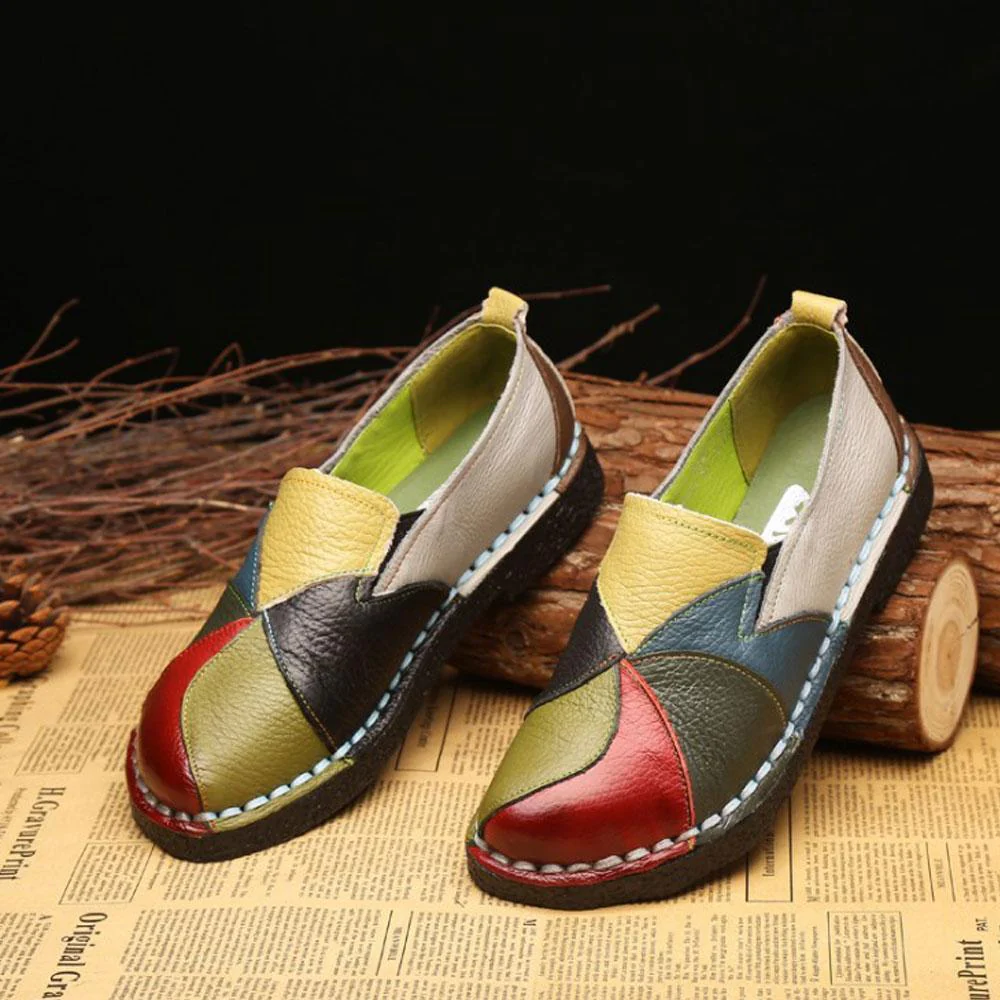 New Fashion Women's Leather Flat Shoes - Image 8