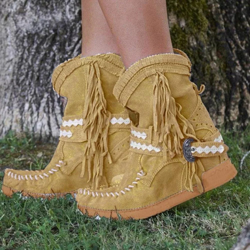 New Women's Tassel Faux Suede Winter Boots - Image 4