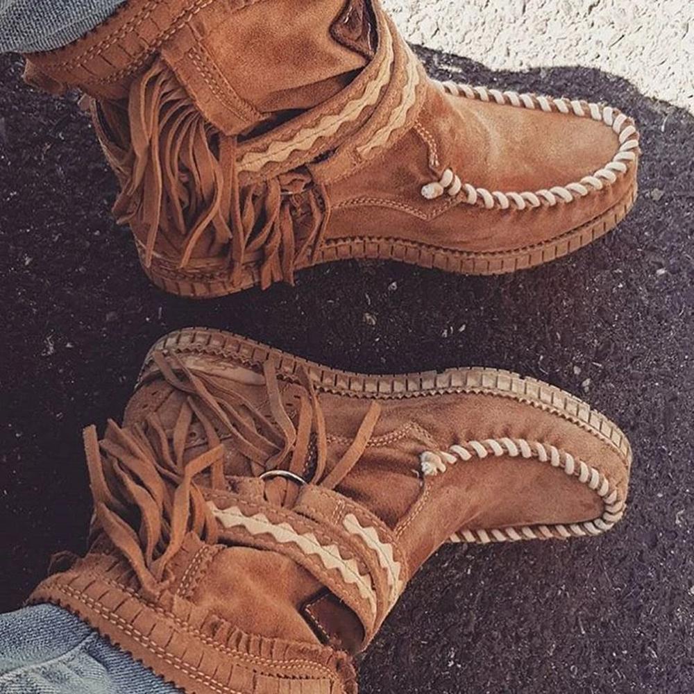 New Women's Tassel Faux Suede Winter Boots - Image 6