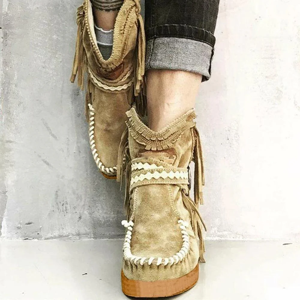 New Women's Tassel Faux Suede Winter Boots - Image 7