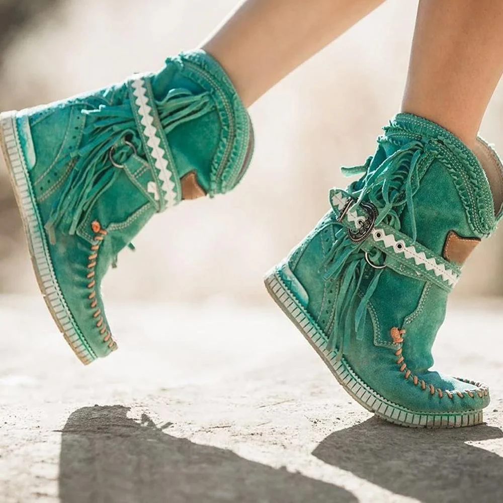 New Women's Tassel Faux Suede Winter Boots - Image 8