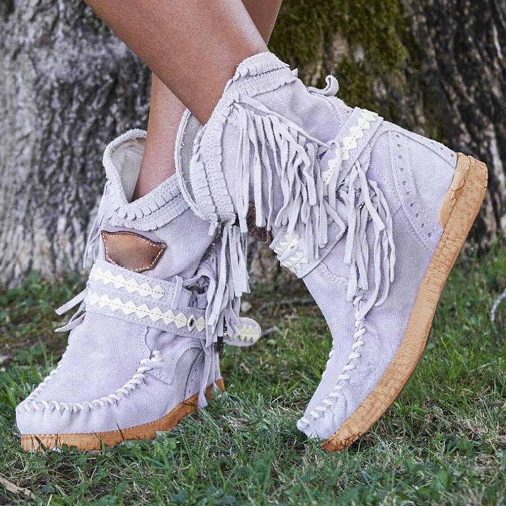 New Women's Tassel Faux Suede Winter Boots - Image 9