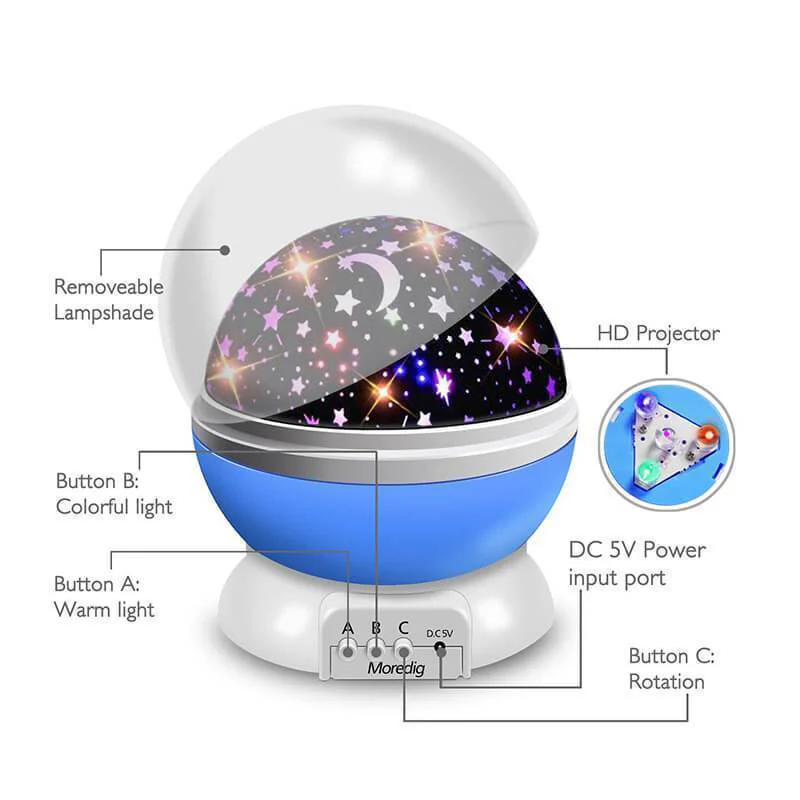 Night Light Romantic Starry Sky LED Projector Lamp - Image 8