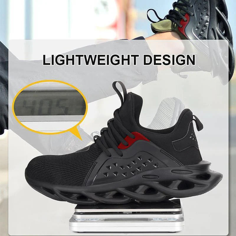 Outdoor Ademend Mesh Stalen Neus Anti Smashing Working Shoes - Image 8