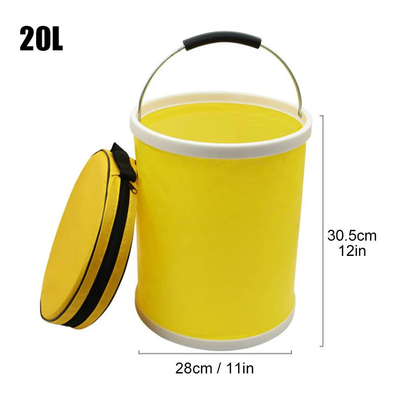 Outdoor Car Folding Bucket for Camping Fishing - Image 3