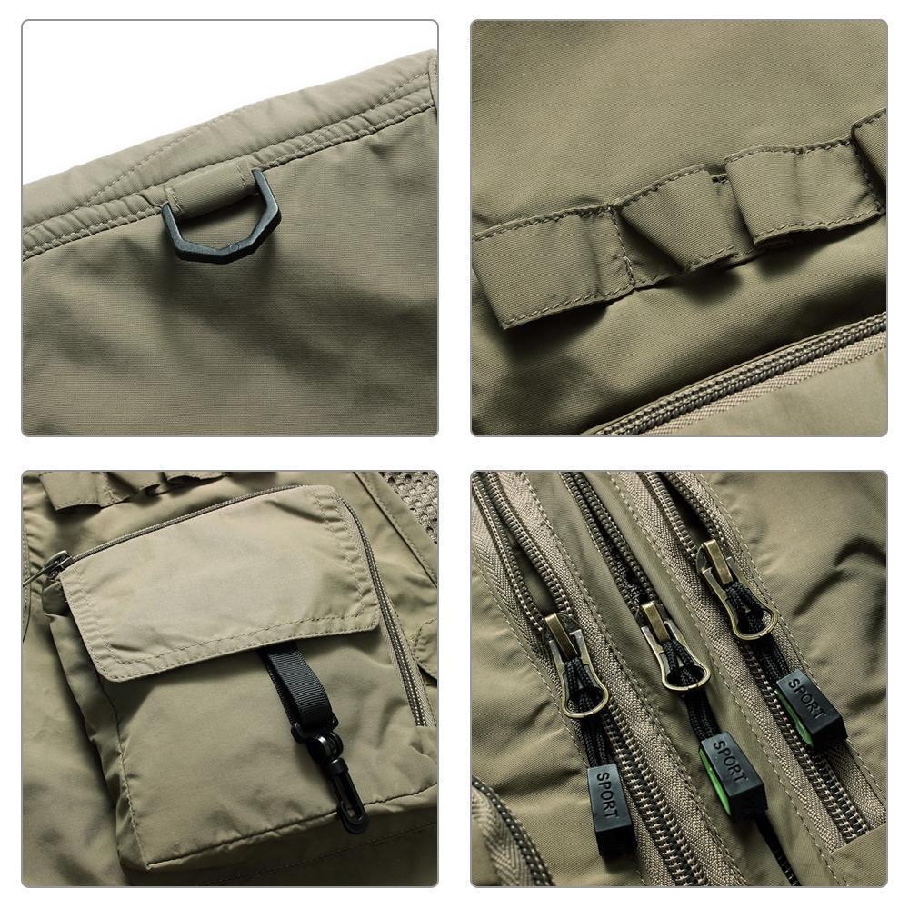 Outdoor Lightweight Mesh Fabric Vest with 16 Pockets - Image 12