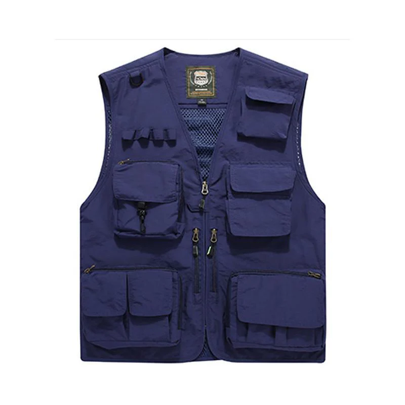 Outdoor Lightweight Mesh Fabric Vest with 16 Pockets - Image 13