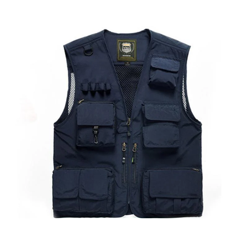 Outdoor Lightweight Mesh Fabric Vest with 16 Pockets - Image 14