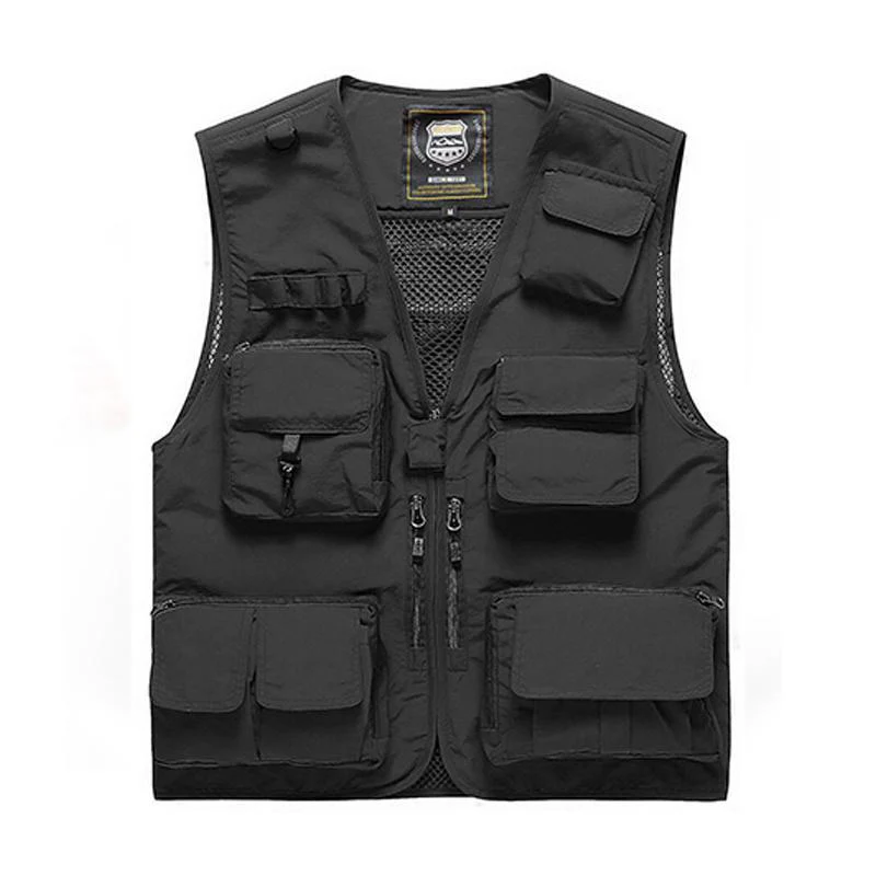Outdoor Lightweight Mesh Fabric Vest with 16 Pockets - Image 16
