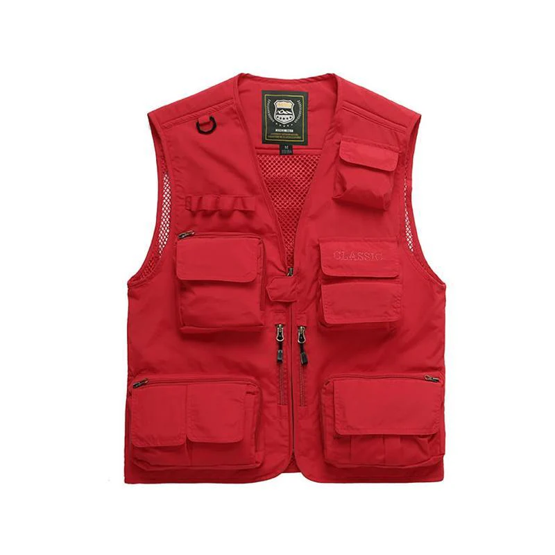 Outdoor Lightweight Mesh Fabric Vest with 16 Pockets - Image 17