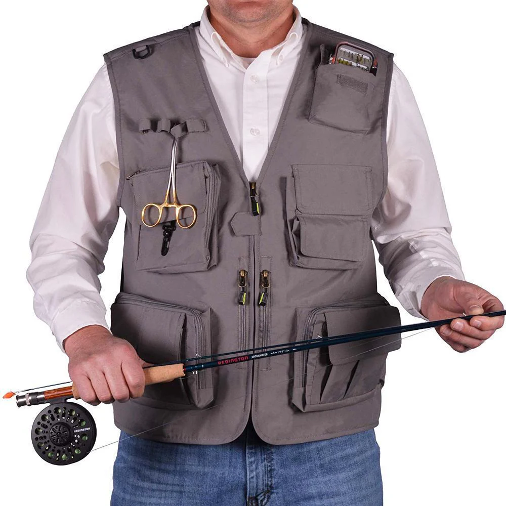 Outdoor Lightweight Mesh Fabric Vest with 16 Pockets - Image 5