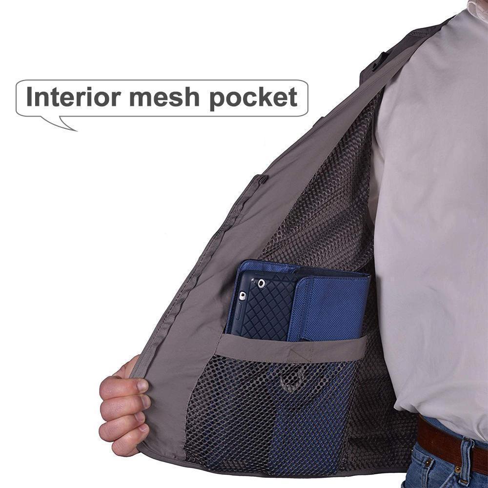 Outdoor Lightweight Mesh Fabric Vest with 16 Pockets - Image 6