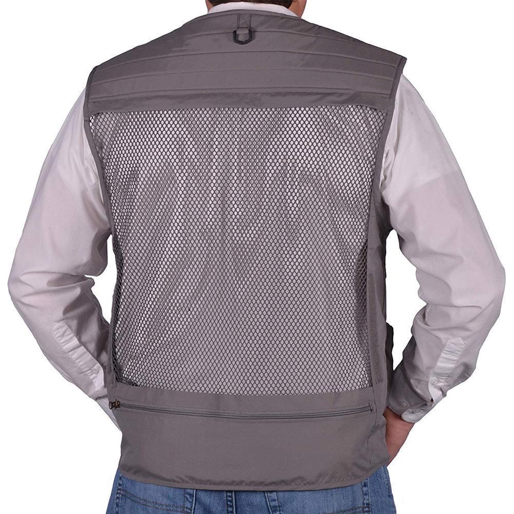 Outdoor Lightweight Mesh Fabric Vest with 16 Pockets - Image 7